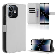 For Ulefone Note 16 Pro Diamond Texture Leather Phone Case(White)