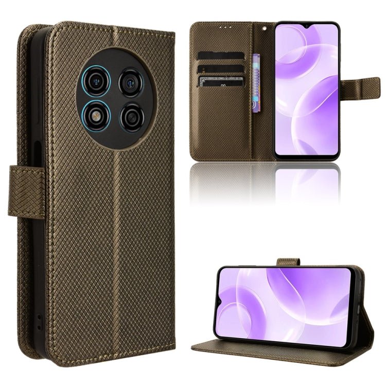 For Ulefone Note 15 Diamond Texture Leather Phone Case(Brown)