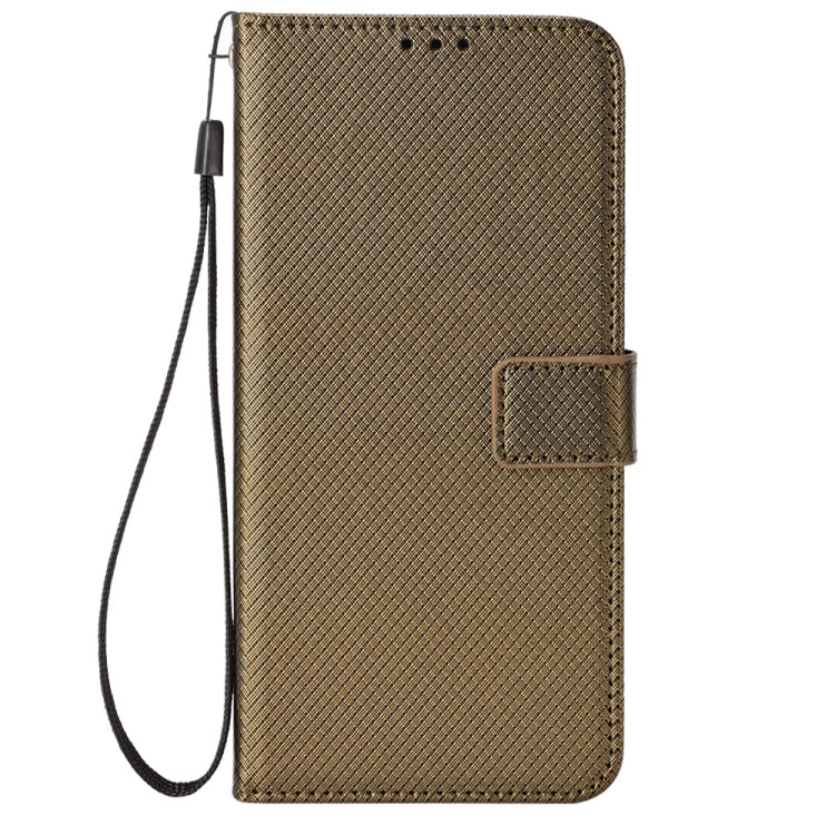 For Ulefone Note 15 Diamond Texture Leather Phone Case(Brown)
