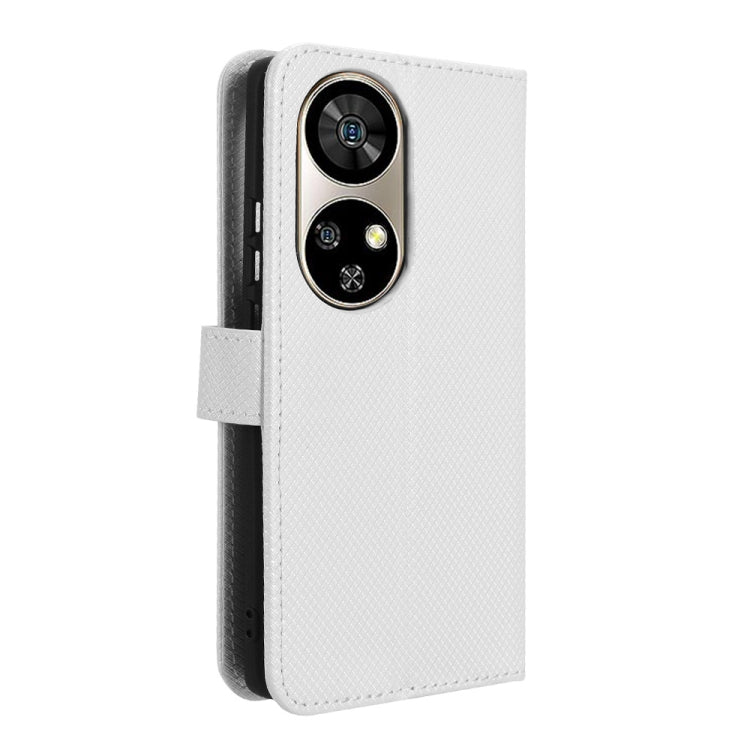For Ulefone Note 17 Pro Diamond Texture Leather Phone Case(White)