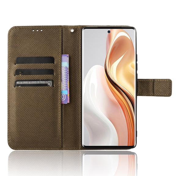 For Ulefone Note 17 Pro Diamond Texture Leather Phone Case(Brown)