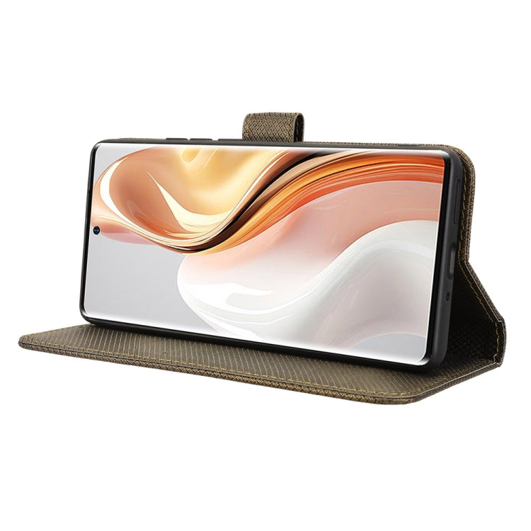 For Ulefone Note 17 Pro Diamond Texture Leather Phone Case(Brown)