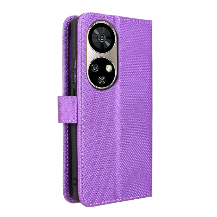For Ulefone Note 17 Pro Diamond Texture Leather Phone Case(Purple)
