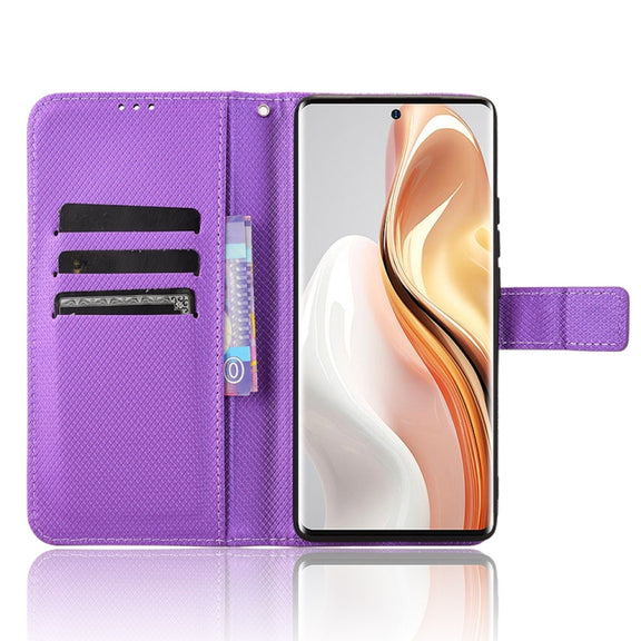 For Ulefone Note 17 Pro Diamond Texture Leather Phone Case(Purple)