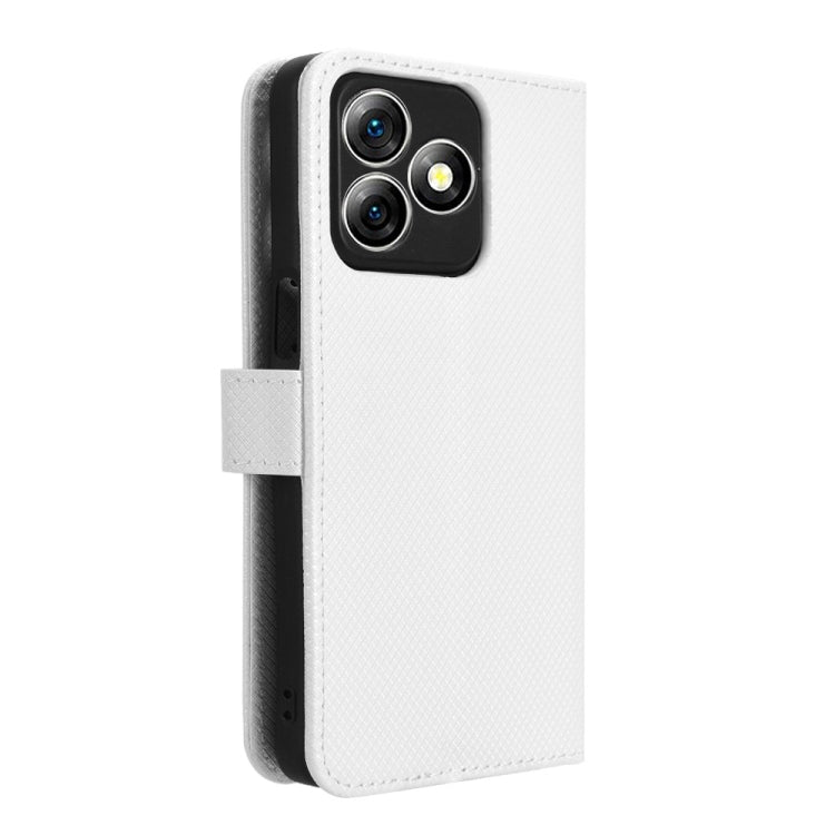 For Ulefone Note 18 Ultra Diamond Texture Leather Phone Case(White)