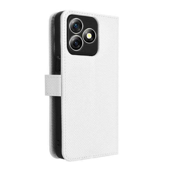 For Ulefone Note 18 Ultra Diamond Texture Leather Phone Case(White)