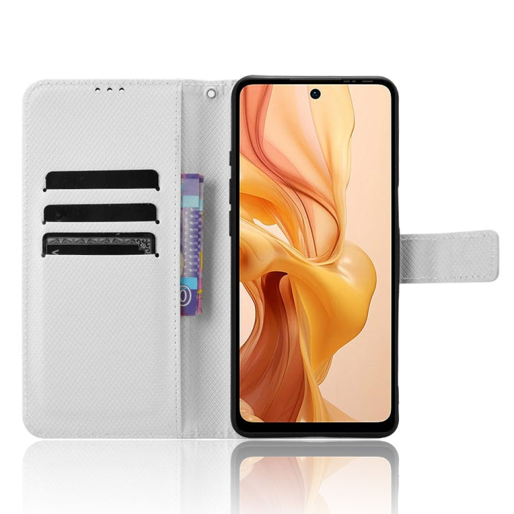For Ulefone Note 18 Ultra Diamond Texture Leather Phone Case(White)