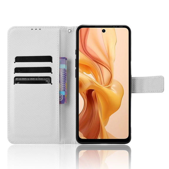 For Ulefone Note 18 Ultra Diamond Texture Leather Phone Case(White)