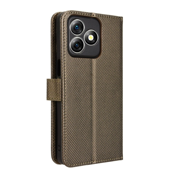 For Ulefone Note 18 Ultra Diamond Texture Leather Phone Case(Brown)