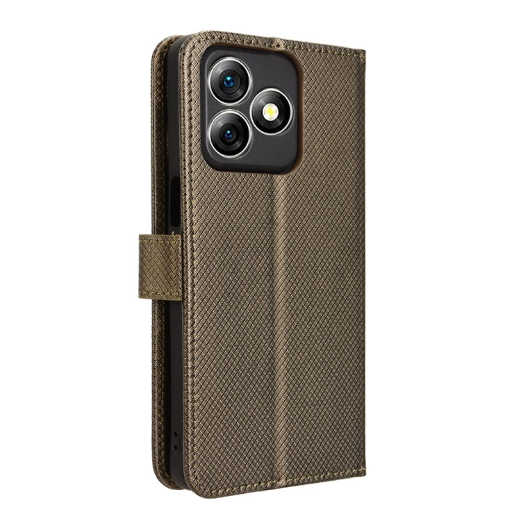 For Ulefone Note 18 Ultra Diamond Texture Leather Phone Case(Brown)