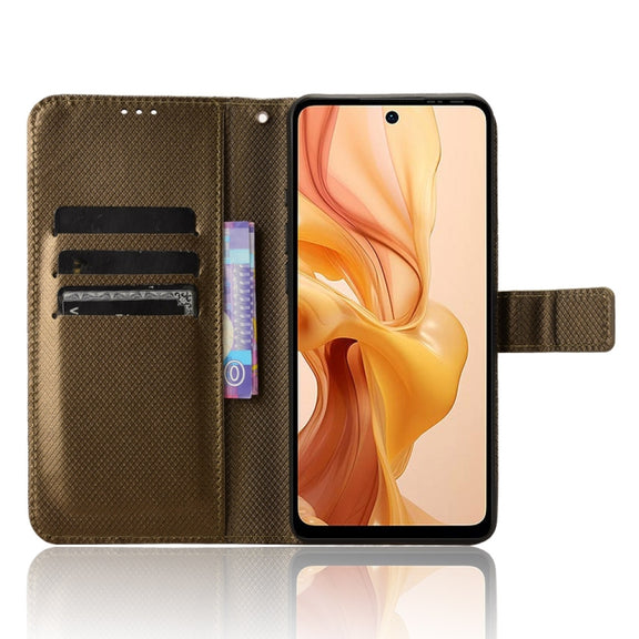 For Ulefone Note 18 Ultra Diamond Texture Leather Phone Case(Brown)