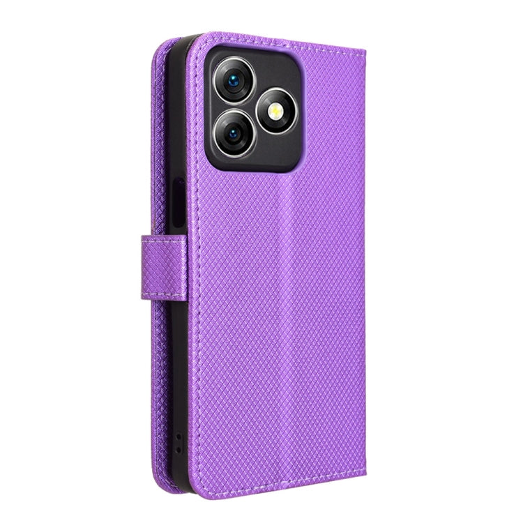 For Ulefone Note 18 Ultra Diamond Texture Leather Phone Case(Purple)