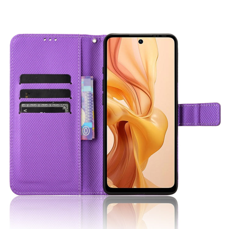 For Ulefone Note 18 Ultra Diamond Texture Leather Phone Case(Purple)