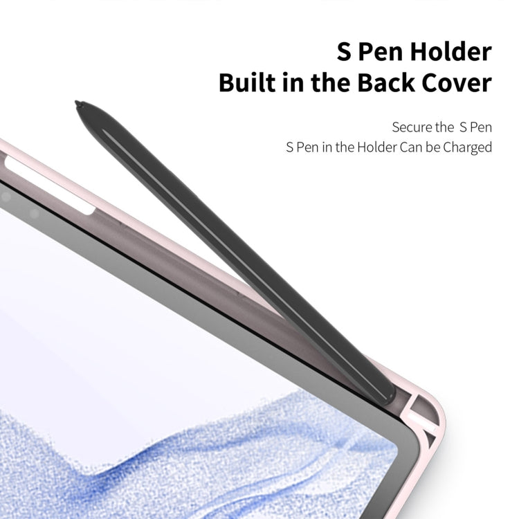 For Samsung Galaxy Tab S9+ DUX DUCIS TOBY Series Antiskid Leather Tablet Case with Sleep / Wake-up Function(Pink)