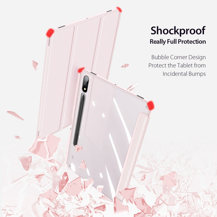 For Samsung Galaxy Tab S9+ DUX DUCIS TOBY Series Antiskid Leather Tablet Case with Sleep / Wake-up Function(Pink)
