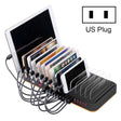 WLX-815P 180W 15 Ports USB Fast Charging Dock Smart Charger with Holder, US Plug - free shipping - PMC TechLife - Order now!