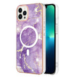 For iPhone 13 Pro Marble Pattern Dual-side IMD Magsafe TPU Phone Case(Purple 002) - free shipping - PMC TechLife - Order now!