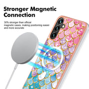 For Samsung Galaxy A54 5G Marble Pattern Dual-side IMD Magsafe TPU Phone Case(Colorful Scales)