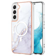 For Samsung Galaxy S22 5G Marble Pattern Dual-side IMD Magsafe TPU Phone Case(White 006) - Galaxy S22 5G Cases by PMC TechLife | Online Shopping South Africa | PMC TechLife