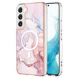 For Samsung Galaxy S22+ 5G Marble Pattern Dual-side IMD Magsafe TPU Phone Case(Rose Gold 005) - Galaxy S22+ 5G Cases by PMC TechLife | Online Shopping South Africa | PMC TechLife | Buy Now Pay Later Mobicred