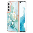For Samsung Galaxy S22+ 5G Marble Pattern Dual-side IMD Magsafe TPU Phone Case(Green 003) - Galaxy S22+ 5G Cases by PMC TechLife | Online Shopping South Africa | PMC TechLife | Buy Now Pay Later Mobicred