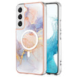 For Samsung Galaxy S22+ 5G Marble Pattern Dual-side IMD Magsafe TPU Phone Case(White Marble) - Galaxy S22+ 5G Cases by PMC TechLife | Online Shopping South Africa | PMC TechLife | Buy Now Pay Later Mobicred
