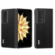For Honor Magic V2 ABEEL Wood Texture PU Phone Case(Black) - Honor Cases by PMC TechLife | Online Shopping South Africa | PMC TechLife