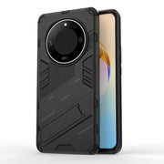 For Honor X50 5G Global / X9B Punk Armor 2 in 1 PC + TPU Phone Case with Holder(Black)