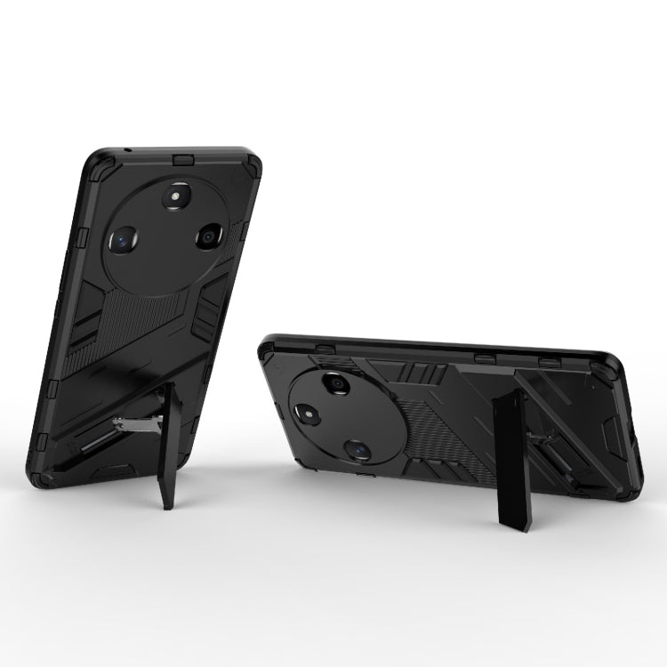 For Honor X50 5G Global / X9B Punk Armor 2 in 1 PC + TPU Phone Case with Holder(Black)