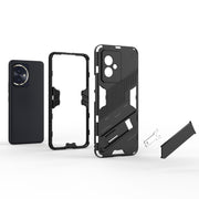 For Honor 100 5G Punk Armor 2 in 1 PC + TPU Phone Case with Holder(Blue)