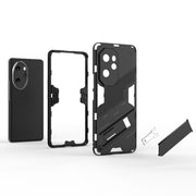 For Honor 100 Pro 5G Punk Armor 2 in 1 PC + TPU Phone Case with Holder(Blue)