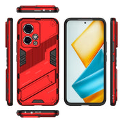 For Honor 90 GT 5G Punk Armor 2 in 1 PC + TPU Phone Case with Holder(Red)