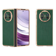 For Huawei Mate X5 Genuine Leather Luxury Series Nano Plating Phone Case(Dark Green) - Huawei Cases by PMC TechLife | Online Shopping South Africa | PMC TechLife | Buy Now Pay Later Mobicred