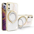 For iPhone XS / X Multifunction Electroplating MagSafe Holder Phone Case(White) - More iPhone Cases by PMC TechLife | Online Shopping South Africa | PMC TechLife