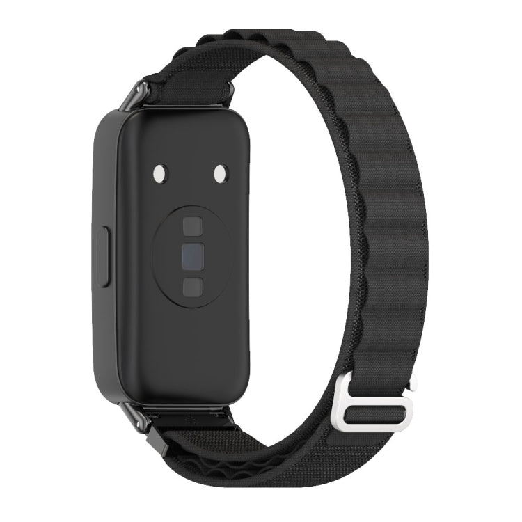 For Huawei Band 8 / 9 / 10 Mijobs Nylon Breathable Watch Band(Black)