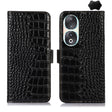 For Honor 90 Crocodile Top Layer Cowhide Leather Phone Case(Black) - Honor Cases by PMC TechLife | Online Shopping South Africa | PMC TechLife | Buy Now Pay Later Mobicred