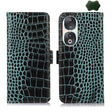 For Honor 90 Crocodile Top Layer Cowhide Leather Phone Case(Green) - Honor Cases by PMC TechLife | Online Shopping South Africa | PMC TechLife | Buy Now Pay Later Mobicred