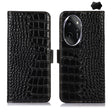 For Honor 100 Pro Crocodile Top Layer Cowhide Leather Phone Case(Black) - Honor Cases by PMC TechLife | Online Shopping South Africa | PMC TechLife | Buy Now Pay Later Mobicred