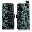 For Honor 100 Pro Crocodile Top Layer Cowhide Leather Phone Case(Green) - Honor Cases by PMC TechLife | Online Shopping South Africa | PMC TechLife | Buy Now Pay Later Mobicred