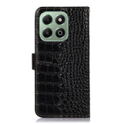 For Honor X6b Crocodile Top Layer Cowhide Leather Phone Case(Black)