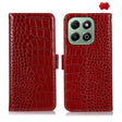 For Honor X6b Crocodile Top Layer Cowhide Leather Phone Case(Red) - Honor Cases by PMC TechLife | Online Shopping South Africa | PMC TechLife | Buy Now Pay Later Mobicred