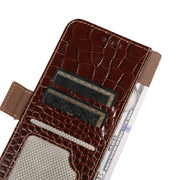 For Honor X6b Crocodile Top Layer Cowhide Leather Phone Case(Brown)