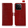 For Honor Play 60 Plus / 200 Smart Crocodile Top Layer Cowhide Leather Phone Case(Red) - Honor Cases by PMC TechLife | Online Shopping South Africa | PMC TechLife | Buy Now Pay Later Mobicred