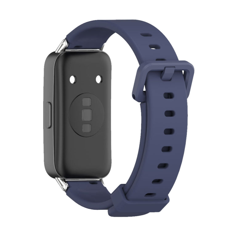 For Huawei Band 8 / 9 / 10 Mijobs Silicone Breathable Watch Band(Midnight Blue)