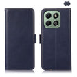 For Honor X6b Crazy Horse Top Layer Cowhide Leather Phone Case(Blue) - Honor Cases by PMC TechLife | Online Shopping South Africa | PMC TechLife | Buy Now Pay Later Mobicred