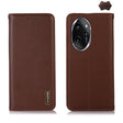 For Honor 100 Pro KHAZNEH Nappa Top Layer Cowhide Leather Phone Case(Brown) - Honor Cases by PMC TechLife | Online Shopping South Africa | PMC TechLife | Buy Now Pay Later Mobicred