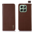 For Honor X6b KHAZNEH Nappa Top Layer Cowhide Leather Phone Case(Brown) - Honor Cases by PMC TechLife | Online Shopping South Africa | PMC TechLife | Buy Now Pay Later Mobicred