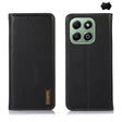 For Honor X6b KHAZNEH Nappa Top Layer Cowhide Leather Phone Case(Black) - Honor Cases by PMC TechLife | Online Shopping South Africa | PMC TechLife | Buy Now Pay Later Mobicred