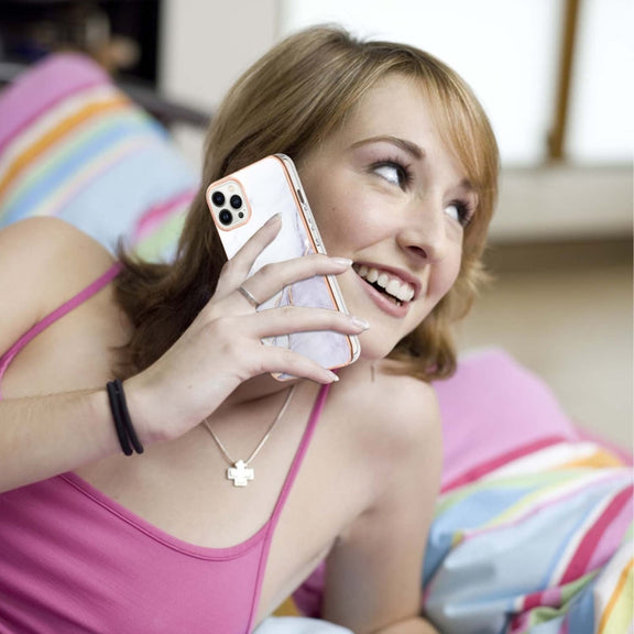 Electroplating Marble Pattern Dual-side IMD TPU Shockproof Phone Case For iPhone 16 Pro(White 006)