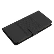 For iPhone 16 Diamond Embossed Skin Feel Leather Phone Case(Black)